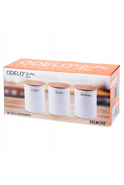 Odelo Set de recipiente mari, 3 piese Cu cuvintele COFFEE TEA SUGAR Complete ...