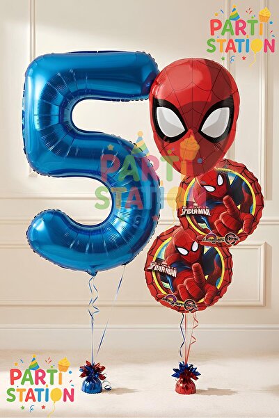 Parti Station Spider-Man Concept 5Th Birthday Balloon Set Party Balloons