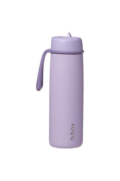 b.box Sticlă termică pentru băuturi Lilac Love 690 ml Albastru Cu pai
