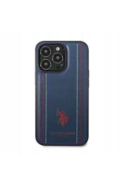 NO BRAND Husă US POLO din piele cu cusături pentru iPhone 14 Pro Max 6,7 CALA...