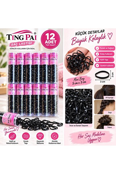 CANDY LUNA 12 PAKET TOKA SAÇ ÖRGÜ LASTİĞİ