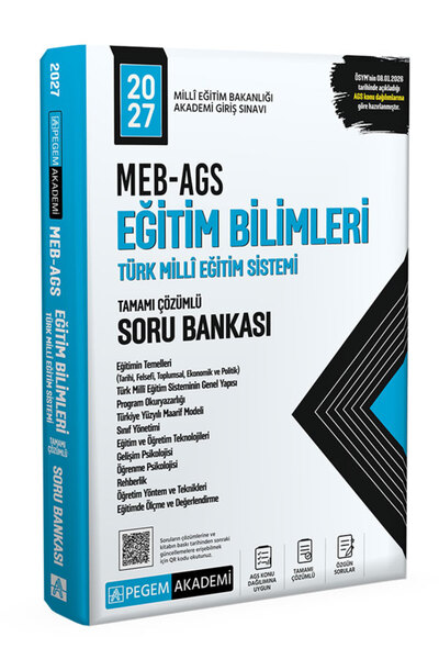 Pegem Akademi Yayıncılık 2027 MEB-AGS Eğitim Bilimleri ve Türk Millî Eğitim S...