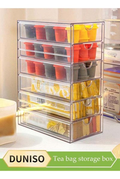 Generic Six-Layer Drawer-Type Acrylic Storage Box Display Box, Transparent St...