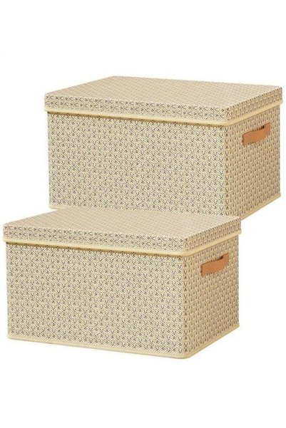 Generic 2-Piece Foldable Closet Organizer Storage Bins Set with Removable Lid...