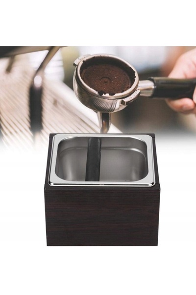 NO BRAND Recipient de 1,5L pentru zaț de cafea, din oțel inoxidabil, tip knoc...