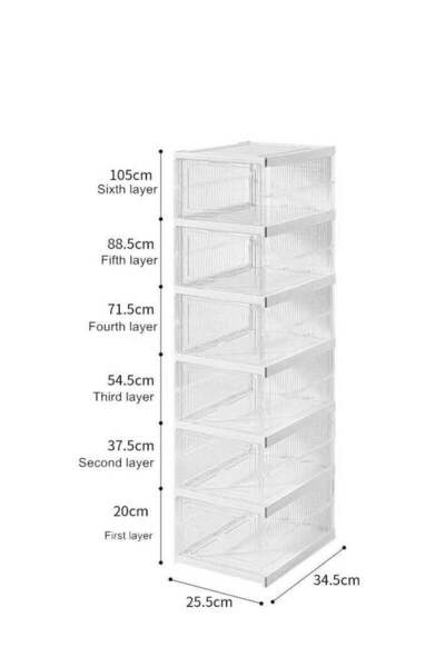 Generic Shoe Storage Organizer, Clear Installation-free Foldable Shoe Rack St...