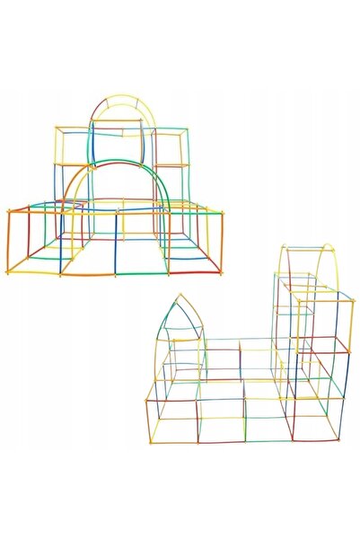 woopie Piese de construcție Paie colorate 1200 buc. Distracție pentru copii