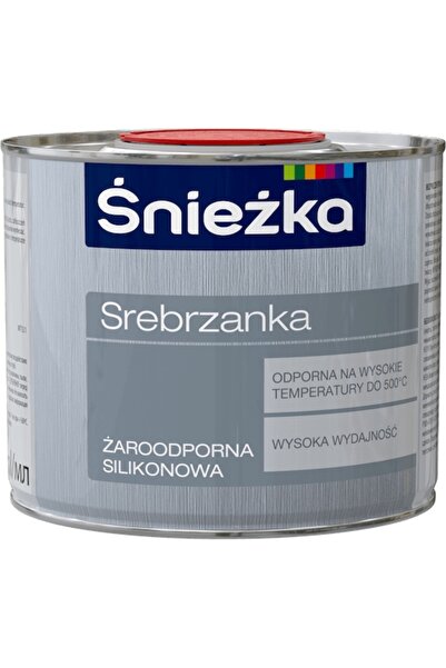 Śnieżka Farba siliconică Srebrzanka pentru metal, rezistentă la căldură, 0,5L