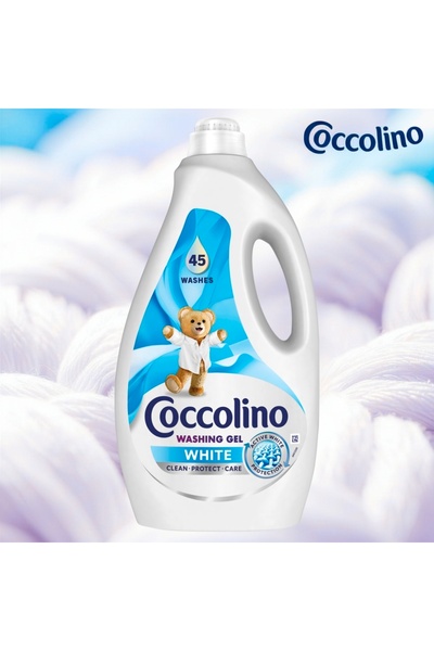 Coccolino Gel de rufe Care pentru țesături albe 1.8 l (45 spălări)