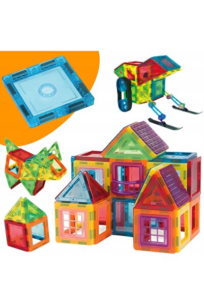 woopie Blocuri magnetice de construcție, panouri educative 3D pentru copii