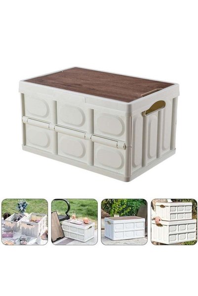 Generic 58L Foldable Storage Box with Lid - Multi-Purpose Organizer for Home,...