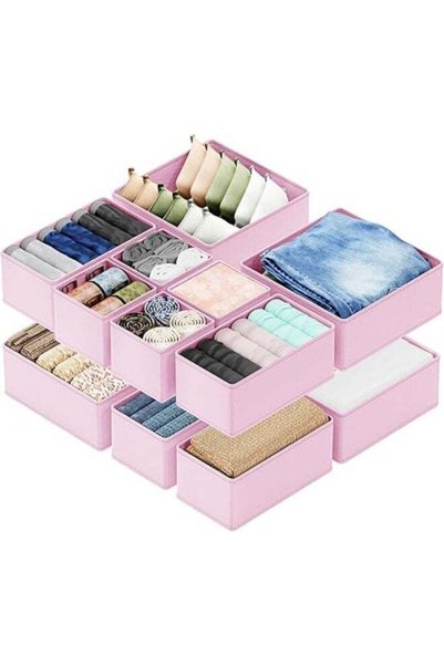 Generic 12 Pcs Clothes Drawer Organisers，Foldable Underwear Drawer Organizer ...