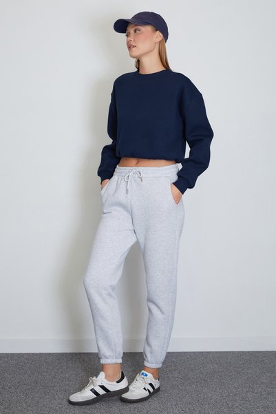 Fulla Moda 3 İplik Beli Bağlamalı Jogger Eşofman Altı