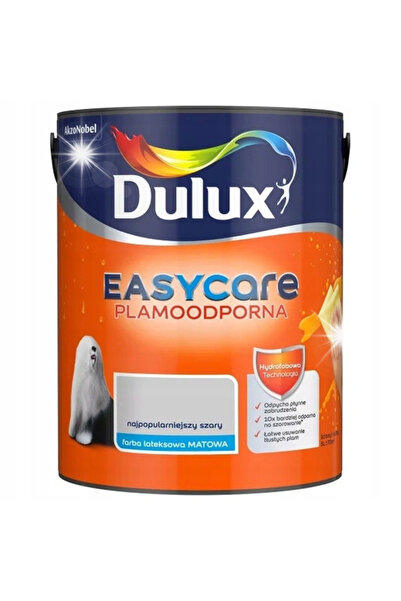 DULUX Vopsea latex de perete EasyCare, cea mai populară, gri mat 5L