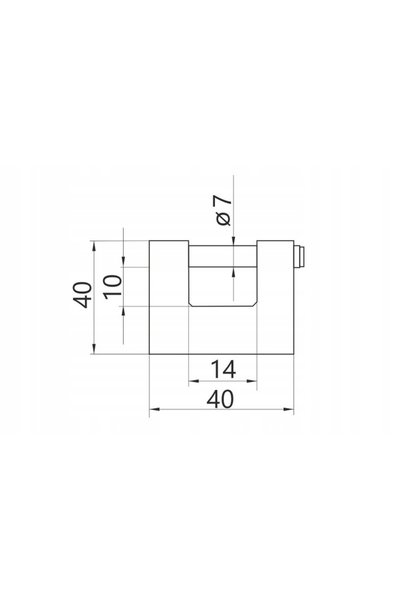 Lob Încuietori cu pin, zăvor din alamă satinată 40mm