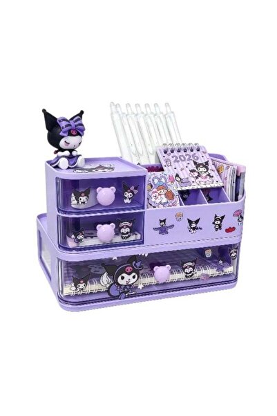 Generic Cute Kuromi Desktop Drawer Organizer, Plastic Multi Compartment Stati...