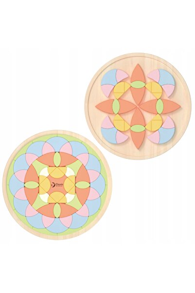 Classic World Puzzle Mandala Pastel Montessori Mozaic Flori Distracție