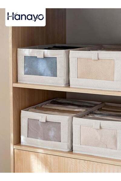 Generic 4 Pcs Storage Baskets Foldable Storage Boxes with Handle Clothes Orga...