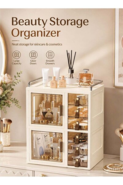 Generic 3-Tier Makeup Organizer with 6 Drawers, Large Capacity Vanity Counter...
