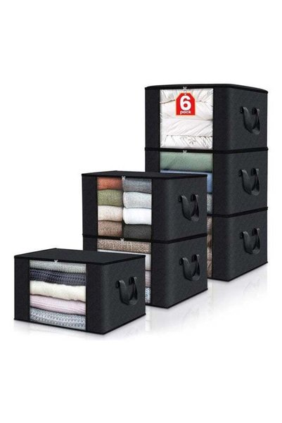 Generic 6pcs Large Capacity Moving Bags, Foldable Closet Organizers, Storage ...