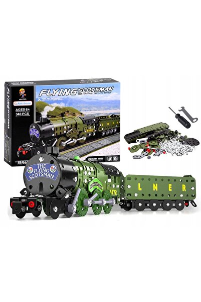 Jokomisiada Set de construcție din metal tren cu aburi 340el 5905258512402
