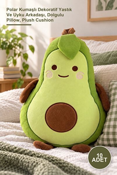 Yenilig 10 Pieces of Avocado Pillow – Decorative Pillow with Polar Fabric and...