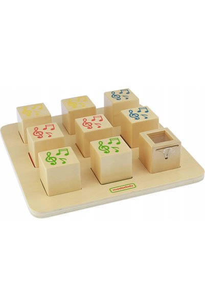 Masterkidz Sortator educativ din lemn cu combinații sonore Montessori Senso