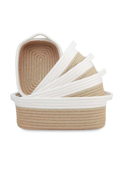 Generic Storage Basket Set,5 Pack Woven Baskets for Organizing,Small Basket f...