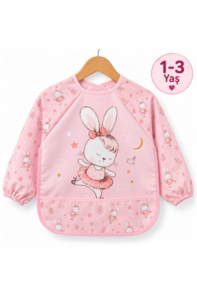 MCT Baby Wear طقم مريلة أطفال مقاومة للماء من ليتل رابيت مكون من قطعتين - للأعمار من 1 إلى 3 سنوات