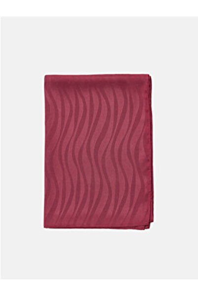 LC Waikiki Burgundy Wave Patterned Women's Shawl