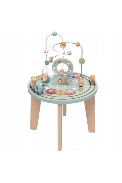 Tooky Toy Masă de activități din lemn Montessori pentru dezvoltarea abilități...