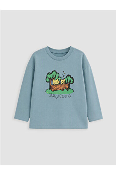 LC Waikiki Petrol Printed Boys' T-Shirt