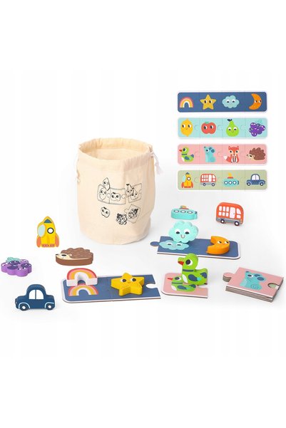 woopie SET DE JOC SENZORIAL ASORTĂ FORMELE CULORILE FIGURILE MEMORIE VERDE