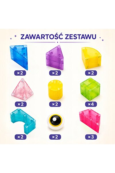 woopie 21el Blocuri magnetice de construcție tip M, creative, educative, cado...