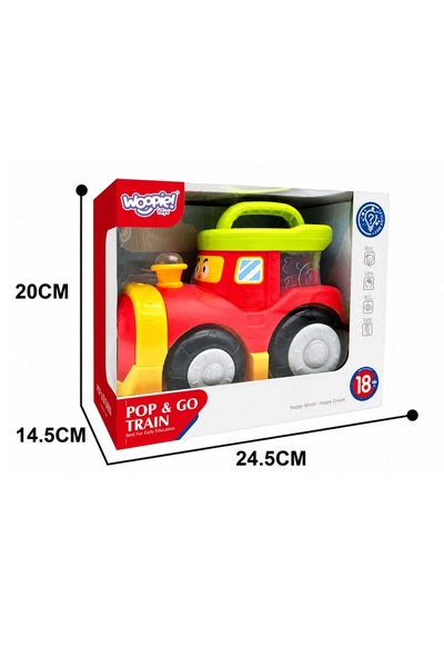 woopie Tren interactiv pentru copii mici cu mingi care sar în aerul