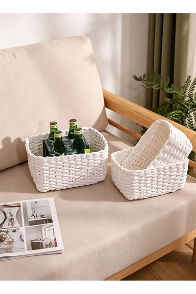 Generic 3-Piece Woven Storage Baskets Set, Wicker Bathroom Basket, 3 Piece St...