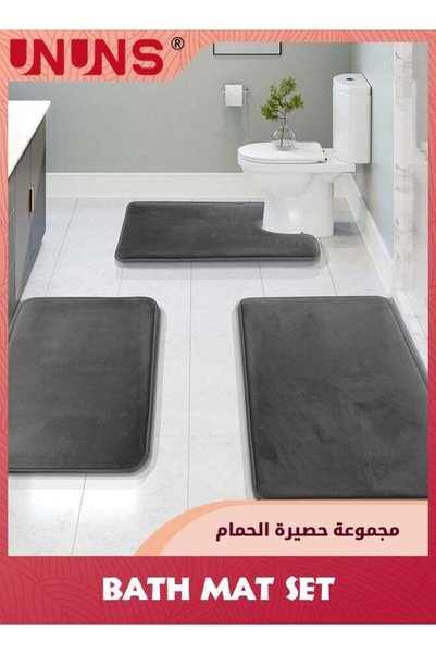 Generic 3 Piece Bathroom Rugs Set,Memory Foam Bath Mats for Bathroom,Non-Slip...