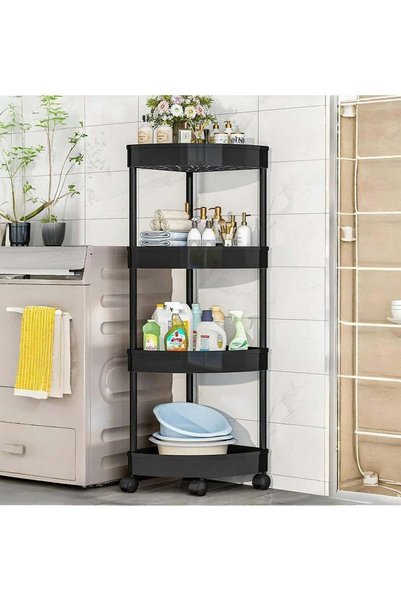 Generic 4-Layer Shower Caddy Corner Shelves Bathroom Shelving Unit Cart with ...