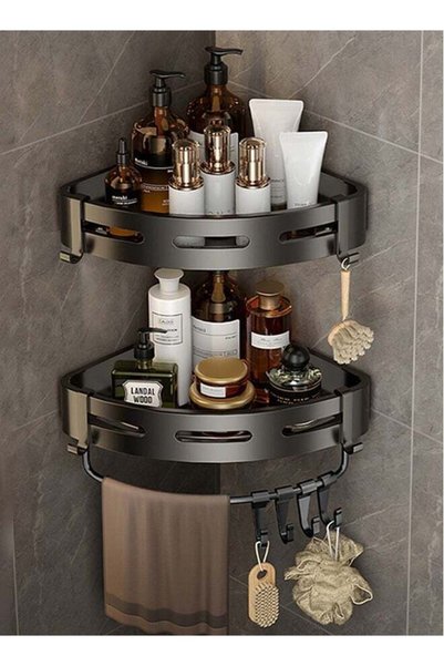 Generic 2 Pack Corner Shower Caddy, Shower Storage Organizer with Towel Rack,...
