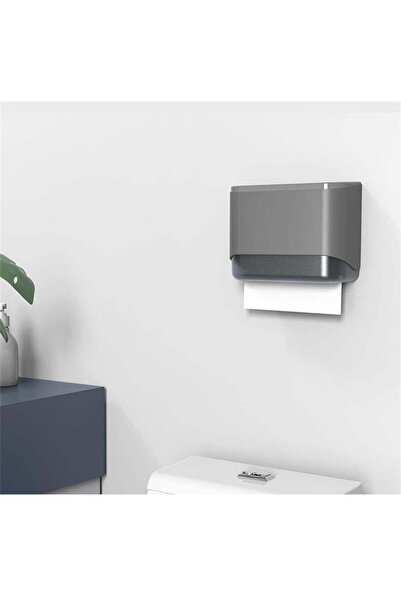 Generic Gray Wall-Mounted Tissue Box – Self-Adhesive, No Drill, for Napkins, ...