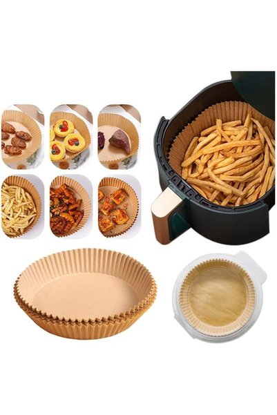 Generic SKY-TOUCH 100 Pieces Air Fryer Disposable Paper Liners,Non Stick & Oi...