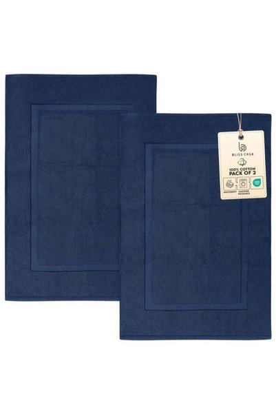 Generic Bliss Casa - 100% Cotton Bath Mats (2 Pack, 50 x 80 cm) - 1000 GSM Ba...
