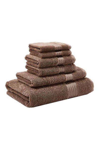 Generic 6-Piece Cotton Towel Set Chocolate