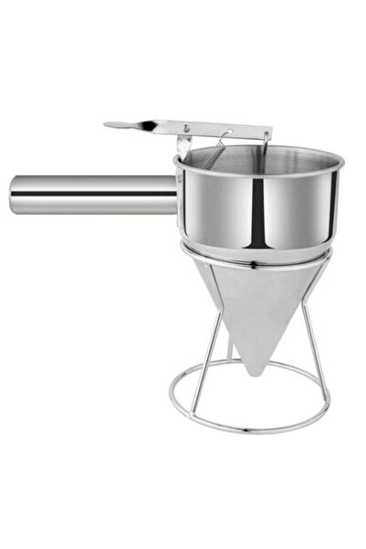 Generic 1200 ML Oil Bucket with Holder Stainless Steel Funnel Dispenser Cupca...