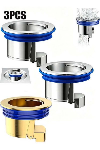 Generic Anti Odor Floor Drain Plug, 3 Pcs Anti-Clogging Floor Drain Core, Toi...