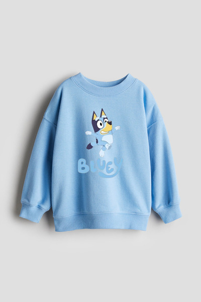 Bluey Baskılı Çocuk Sweatshirt Unisex 4-14 Yaş