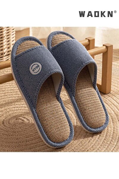 Generic Candy Color Linen Open Toe Slide Slippers for Men & Women Couple, Mem...