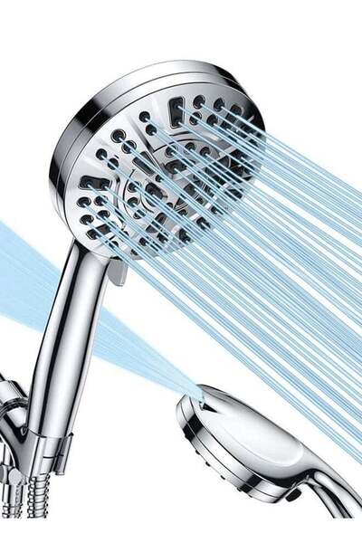 Generic Shower Head with Handheld, High Pressure 9 Spray Mode Power Wash & Bu...