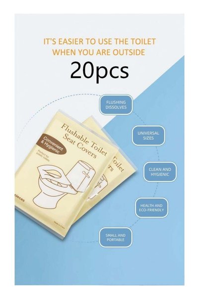 Generic Disposable Toilet Seat Covers, Flushable Wood Pulp Toilet Paper, Trav...