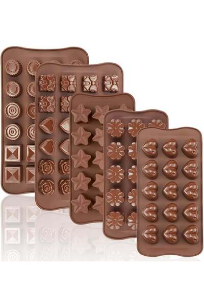 Generic 5PCS Silicone Chocolate Molds for Candy, Fat Bombs Snacks & Truffles,...